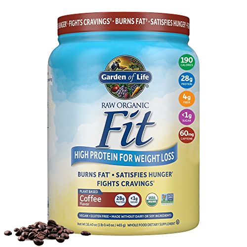 Garden of Life Raw Organic Fit Vegan Protein Powder Coffee, 28g Plant Based Protein - NutriGlobal