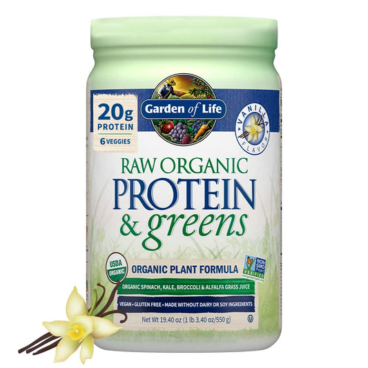 Garden of Life Raw Organic Protein & Greens Vanilla - Vegan Protein Powder - NutriGlobal