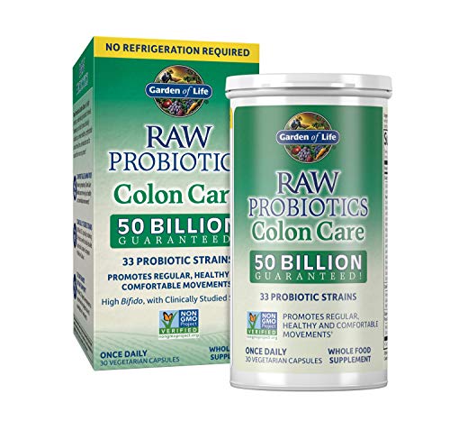 Garden of Life RAW Probiotics Colon Care Shelf Stable - 50 Billion CFU Guaranteed - NutriGlobal