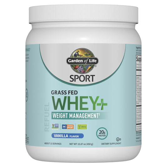 Garden of Life Sport Whey Plus Weight Management with Amino Energy - 20g of Grass - NutriGlobal