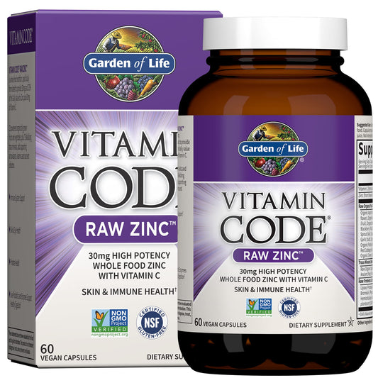 Garden of Life Vitamin Code Raw One Men's Multivitamin with Zinc Supplements for Immune and Skin Health, 30 Capsules - NutriGlobal