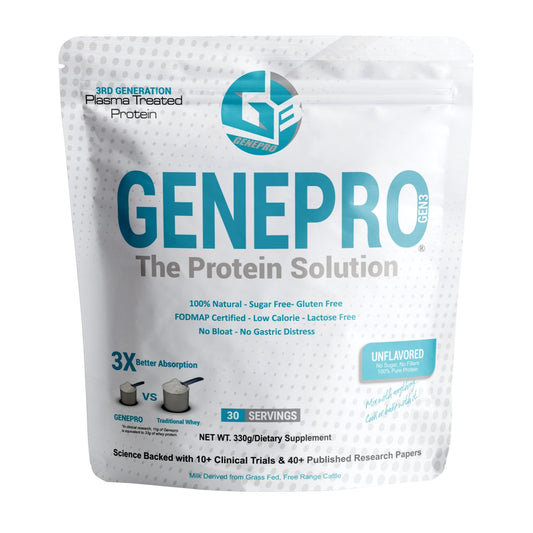 Genepro Unflavored Protein Powder - New Formula - Lactose-Free, Gluten-Free, & Non - NutriGlobal