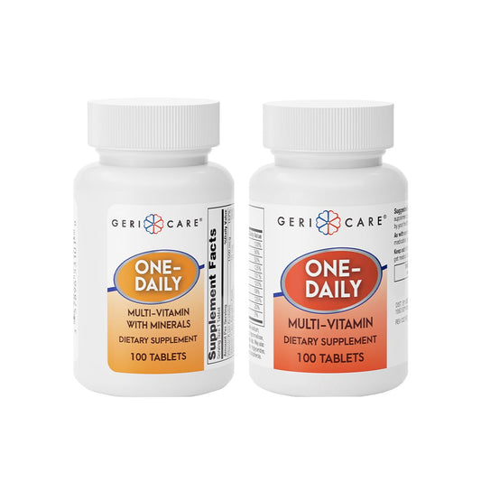 GeriCare One-Daily Multi-Vitamin & One-Daily Multi-Vitamin + Minerals Bundle – Complete Daily Nutritional Support with Essential Minerals for Energy - NutriGlobal