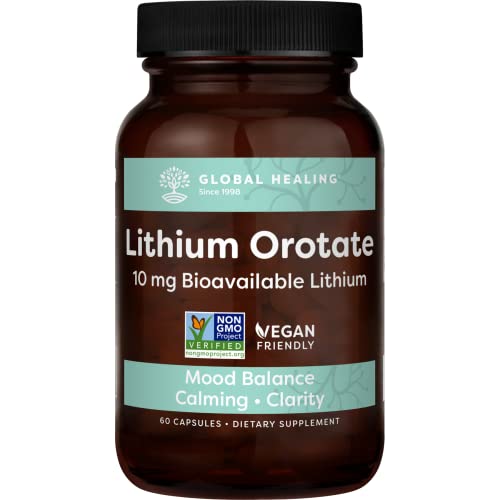 Global Healing Lithium Orotate Brain Health Supplement - Supports Mood - NutriGlobal