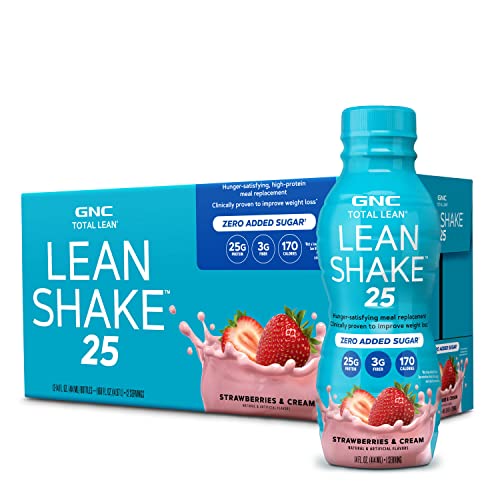 GNC Total Lean Lean Shake 25 - Strawberries and Cream - 12 Bottles - NutriGlobal