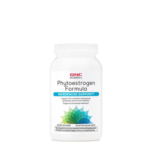 GNC Women's Phytoestrogen Formula, Supports Hormone and Mood Balance Plus Increased Energy, Targeted Relief for Menopause Symptoms, Daily Supplement, 120 Softgels - NutriGlobal