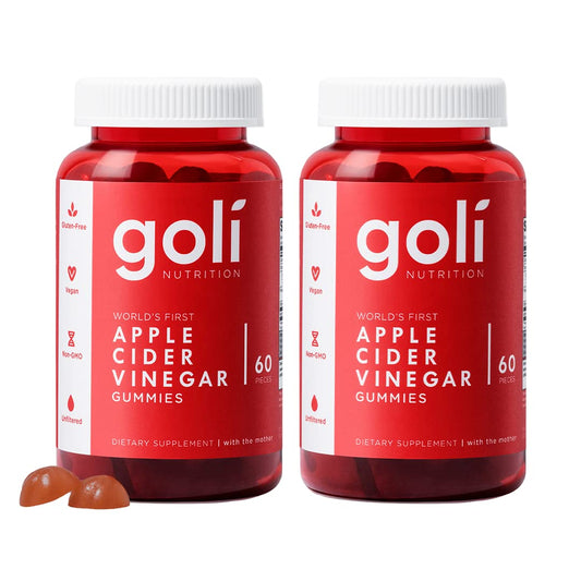 Goli Nutritional Supplement, Apple Cider Vinegar Gummy Vitamins Nutrition, 2 Pack - NutriGlobal