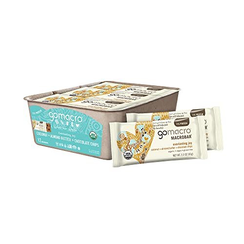 GoMacro MacroBar Organic Vegan Protein Bars - Coconut + Almond Butter + Chocolate - NutriGlobal