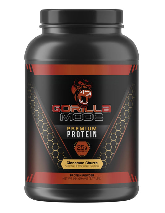 Gorilla Mode Premium Whey Protein - Cinnamon Churro / 25 Grams of Whey Protein Isolate - NutriGlobal