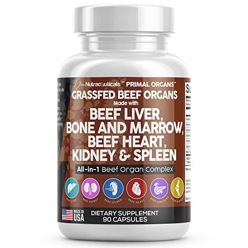 Grass Fed Beef Liver Capsules 3000mg - Premium Quality Beef Organs - NutriGlobal