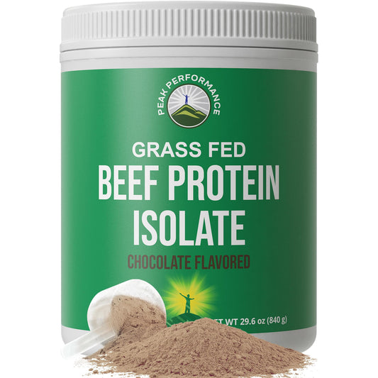 Grass Fed Beef Protein Powder - Lactose Free Great Tasting Beef Protein Isolate. Complete Animal Based Non Dairy Paleo Carnivore Supplement for Prime Muscle Building. No Whey. Chocolate Flavor - NutriGlobal