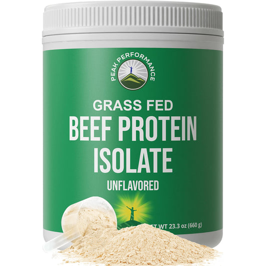 Grass Fed Beef Protein Powder - Lactose Free Great Tasting Beef Protein Isolate. Complete Animal Based Non Dairy Paleo Carnivore Supplement for Prime Muscle Building. No Whey. Unflavored - NutriGlobal