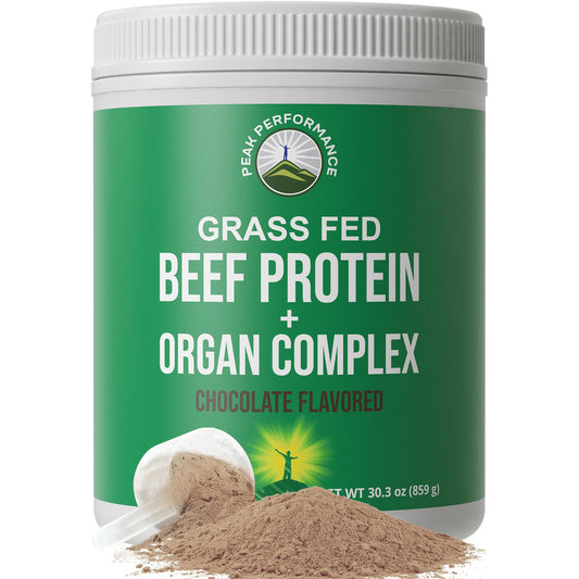Grass Fed Beef Protein Powder + Organ Complex. Lactose Free Great Tasting Beef Protein Isolate. Animal Based Non Dairy No Whey Paleo Carnivore Supplement for Muscle Building. Chocolate Flavor - NutriGlobal