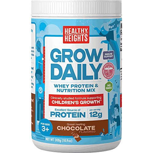 Grow Daily 3+ Shake Mix 7-serving Canister by Healthy Heights - Protein Powder - NutriGlobal