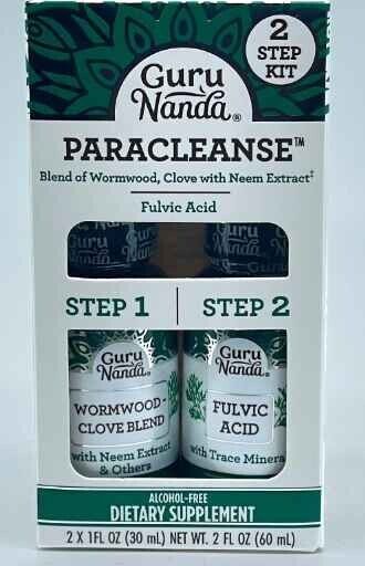 GuruNanda Paracleanse with Wormwood, Clove & Fulvic Acid with Neem Extract - 2 Step - NutriGlobal