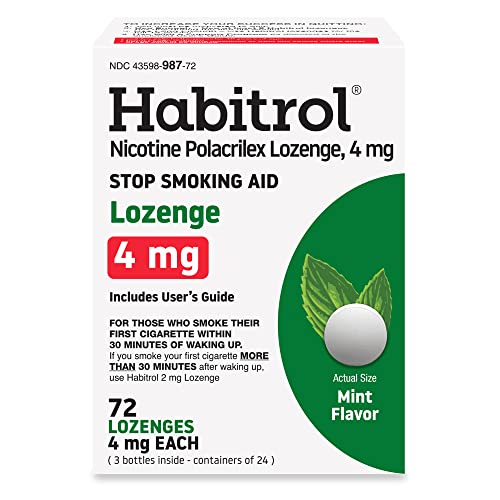 Habitrol Nicotine Lozenges 4 mg Mint Flavor - 72 Count – Stop Smoking Aid - NutriGlobal
