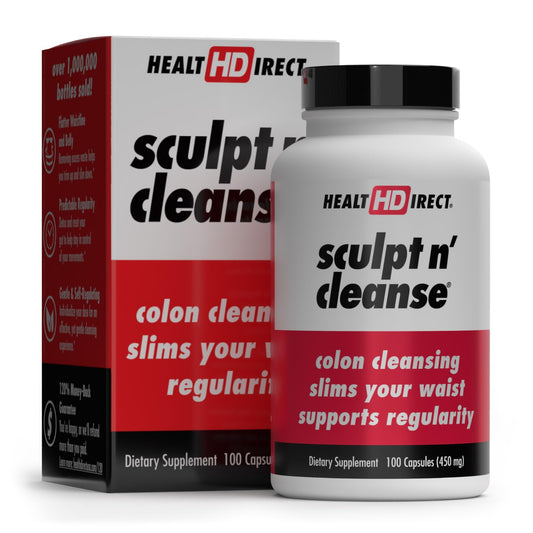 HEALTH DIRECT Sculpt n' Cleanse - Herbal Colon Cleanse for Digestive Health & Regularity - NutriGlobal