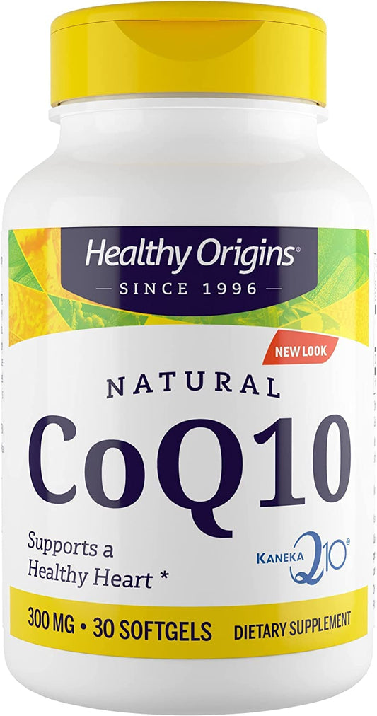 Healthy Origins CoQ10 (Kaneka Q10), 300 mg - Heart Health & Energy Supplement - Gluten - NutriGlobal