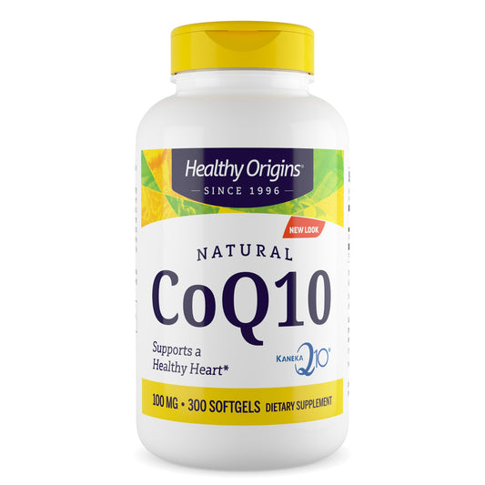 Healthy Origins Natural CoQ10 (Kaneka Q10), 100 mg - Heart Health & Energy Supplement - NutriGlobal