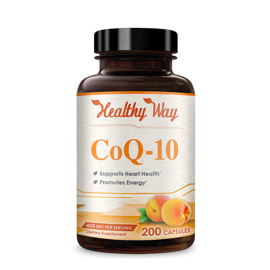 Healthy Way CoQ10 400mg 200 Capsules Non-GMO - NutriGlobal