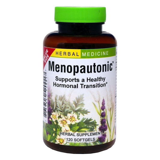 Herbs Etc. Menopautonic Softgels - Essential Supplement for Women - Hormonal Transition Support Supplement - Offers Menopausal Support with Dong Quai & Motherwort - 120 Softgels (120 Servings) - NutriGlobal