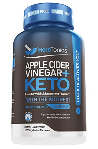 Herbtonics Apple Cider Vinegar Capsules Plus Keto BHB | Fat Burner & Weight Loss - NutriGlobal