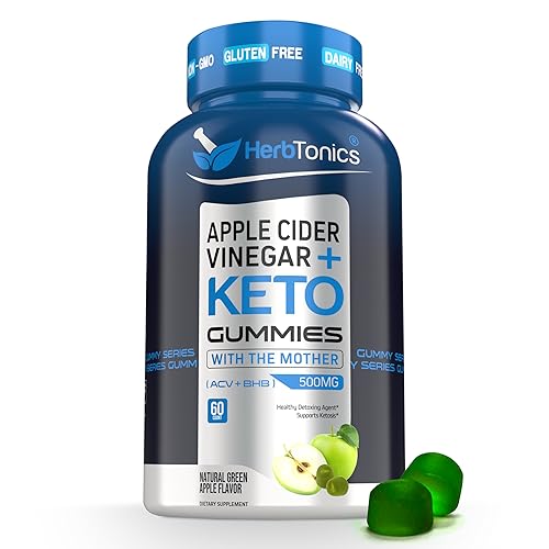 Herbtonics Keto Apple Cider Vinegar Gummies - Digestion & Detox Support - Sugar Free Keto - NutriGlobal