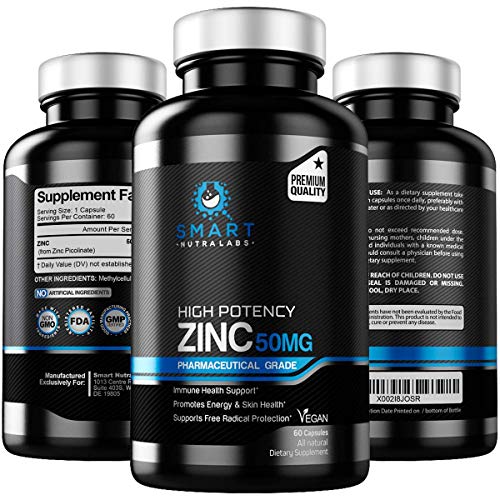 High Potency Zinc Picolinate 50MG- Vegan Zinc Supplement, Supports - NutriGlobal