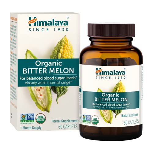 Himalaya Organic Bitter Melon for Glucose Metabolism, 660 mg, 60 Caplets, 1 Month Supply - NutriGlobal