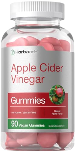 Horbaach Vegan Apple Cider Vinegar Gummies | 90 Count | ACV Supplement | Natural - NutriGlobal