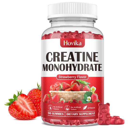 Hovika Creatine Monohydrate Gummies for Men & Women, Chewable 3g Creatine Monohy - NutriGlobal