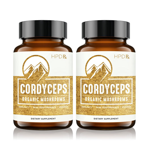 HPD Rx Premium Organic Cordyceps Mushroom Extract Performance , Pack of 2 - NutriGlobal