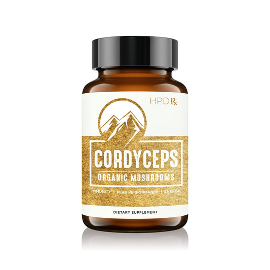 HPD Rx Premium Organic Cordyceps Mushroom Extract Performance Supplement - NutriGlobal