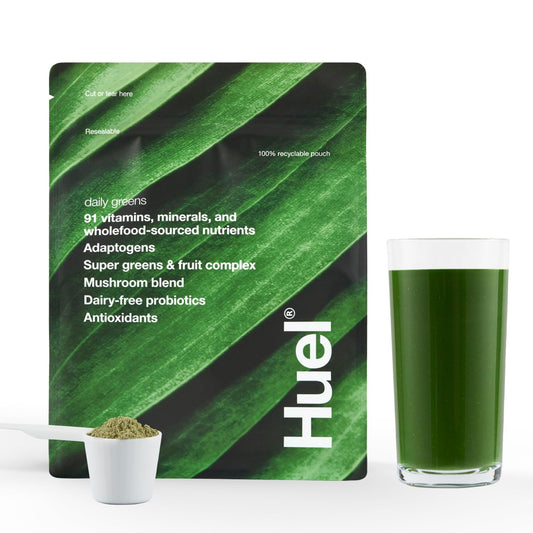 Huel Daily Greens | Superfood Greens Powder | 91 Vitamins, Minerals, and Wholefood - NutriGlobal