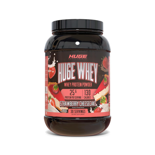 Huge Supplements, Whey Protein Concentrate Powder, Clinically Dosed Formula, 25g - NutriGlobal