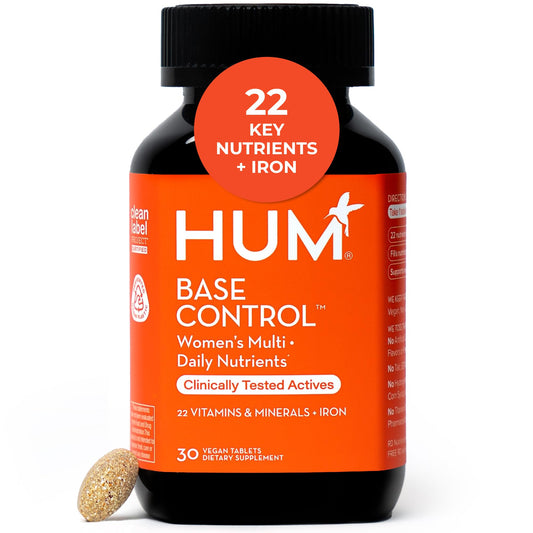HUM Base Control Multivitamin for Women with Vitamin C, Iron, Biotin, Zinc, B Complex, Daily Women's Multivitamin, 22 Essential Vitamins & Minerals - NutriGlobal