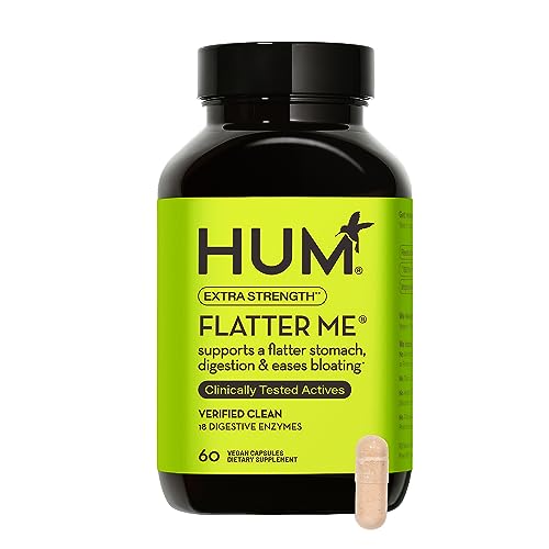 HUM Flatter Me Supplement for Daily Bloating - 18 Full Spectrum Digestive - NutriGlobal