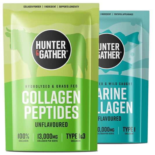 Hunter & Gather Collagen Powder Bundle | Hydrolysed Grass-Fed Bovine Collagen - NutriGlobal