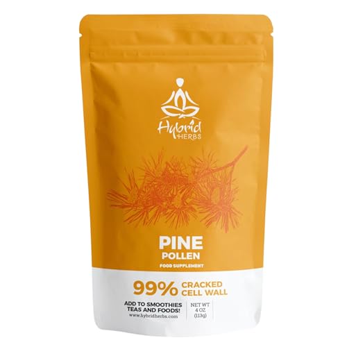HYBRID HERBS - PINE POLLEN | 99% Cracked Cell Wall Powder | Highly Bioavailable - NutriGlobal