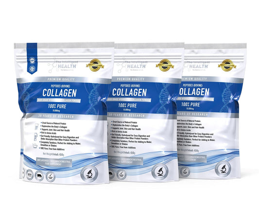 Hydrolysed Collagen Powder (Bovine) - High Protein Grass Fed Unflavoured Peptides - NutriGlobal
