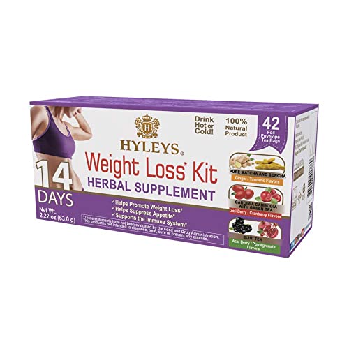 Hyleys 14 Day Weight Loss Tea - 42 Tea Bags (1 Pack), Detox Tea for Cleanse - NutriGlobal