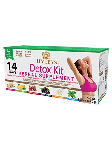 Hyleys Detox Tea 14 Days Kit - 42 Tea Bags - Herbal Supplement - Mother's Mother's Day - NutriGlobal