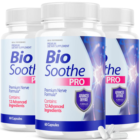 IDEAL PERFORMANCE (3 Pack) Biosoothe Pro Neuropathy Treatment Capsule for Nerve - NutriGlobal