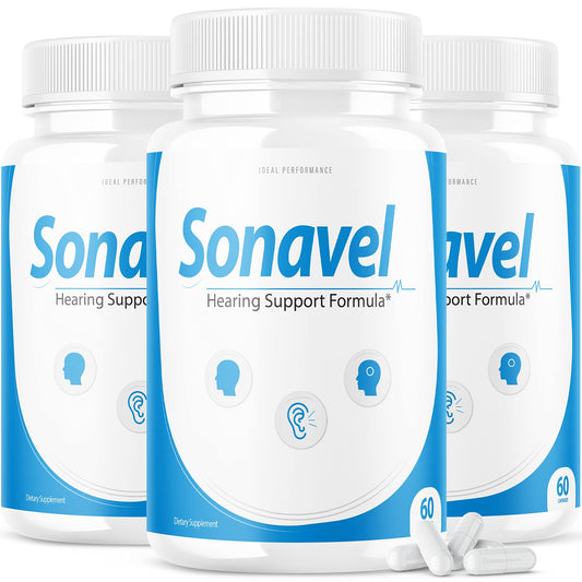 IDEAL PERFORMANCE (3 Pack) Sonavel Hearing Support Formula Tinnitus Pills - NutriGlobal