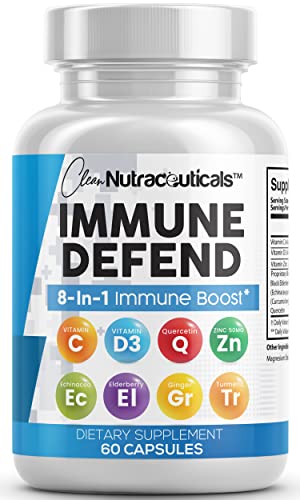 Immune Defense Support Supplement 8 in 1 w/Zinc 50mg Quercetin, VIT C - NutriGlobal