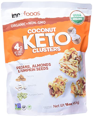 Inno Foods Organic Coconut Keto Cluster (Net Wt 16 Ounce ) - NutriGlobal