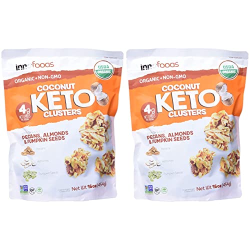 Inno Foods Organic Coconut Keto Cluster (Net Wt 16 Ounce), (Pack of 2) - NutriGlobal