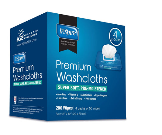 Inspire Adult Wet Wipes, Adult Wash Cloths, Adult Wipes for Incontinence - NutriGlobal