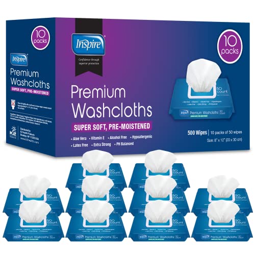 Inspire Adult Wet Wipes, Adult Wash Cloths, Adult Wipes for Incontinence - NutriGlobal