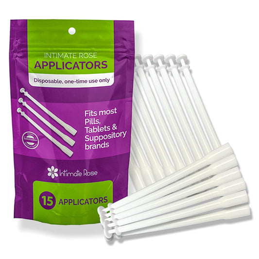 Intimate Rose 15 Count Vaginal Suppository Applicator - Fits Most Boric Acid Suppositories & Vaginal Suppository - Individually Wrapped Suppository Applicators from - NutriGlobal